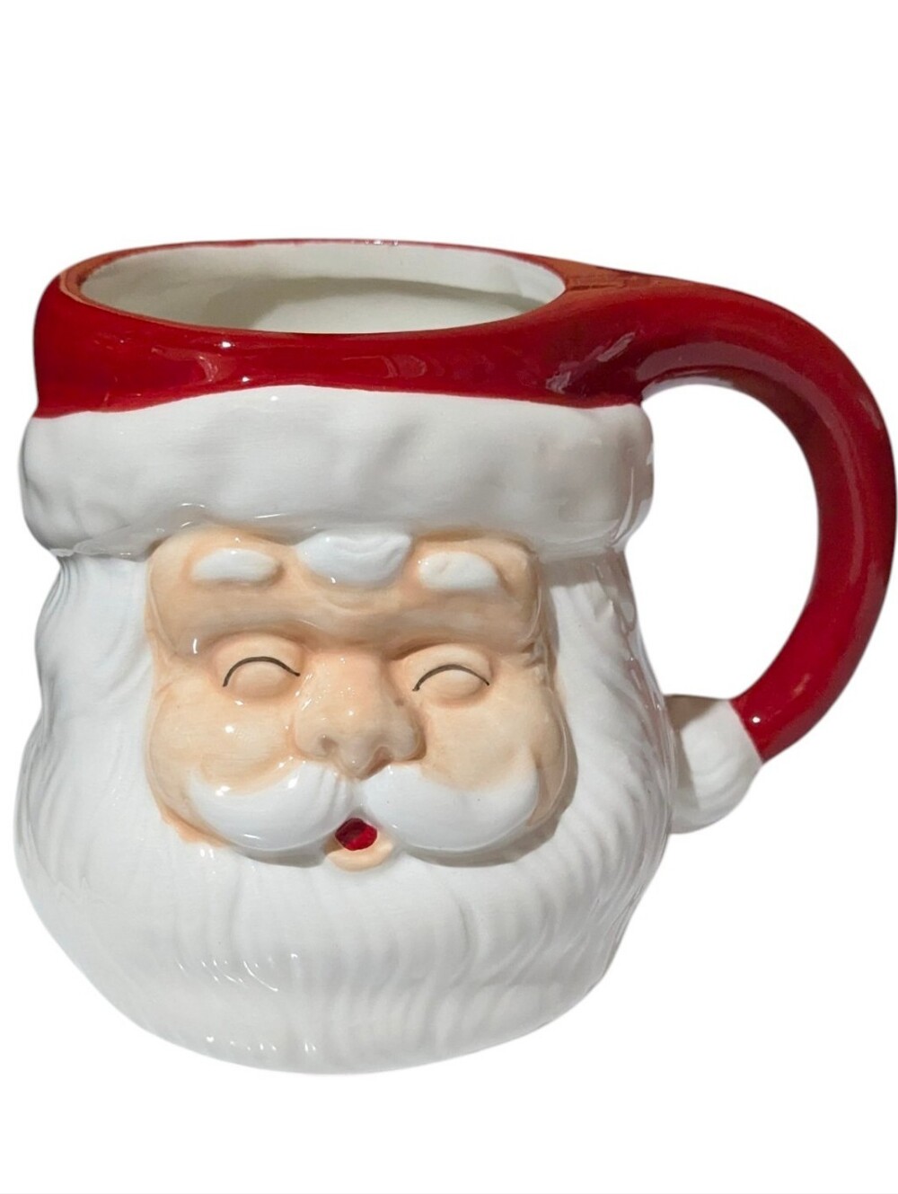 NEW Gibson Home Vintage Style Santa Claus 3D Ceramic Mug